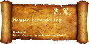 Magyar Mirandolina névjegykártya