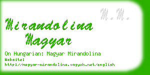 mirandolina magyar business card